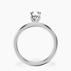 Platinum Matilda Leaf Petal Solitaire Lab Diamond Ring side right image one