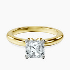 14kt Yellow Gold Matilda Leaf Petal Solitaire Lab Diamond Ring front image