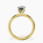 14kt Yellow Gold Matilda Leaf Petal Solitaire Lab Diamond Ring side right image one