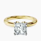 18ct Yellow Gold Matilda Leaf Petal Solitaire Lab Diamond Ring front image