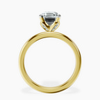 18ct Yellow Gold Matilda Leaf Petal Solitaire Lab Diamond Ring side right image one