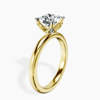 10kt Yellow Gold Matilda Leaf Petal Solitaire Lab Diamond Ring standing product image one