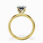 10kt Yellow Gold Matilda Leaf Petal Solitaire Lab Diamond Ring side right image one
