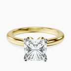 18ct Yellow Gold Matilda Leaf Petal Solitaire Lab Diamond Ring front image