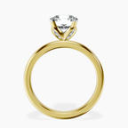 18ct Yellow Gold Matilda Leaf Petal Solitaire Lab Diamond Ring side right image one