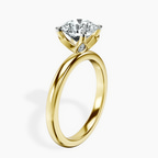 14ct Yellow Gold Matilda Leaf Petal Solitaire Lab Diamond Ring standing product image one