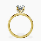 14ct Yellow Gold Matilda Leaf Petal Solitaire Lab Diamond Ring side right image one