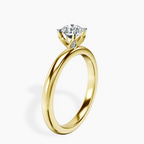 10kt Yellow Gold Matilda Leaf Petal Solitaire Lab Diamond Ring standing product image one