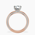 2.82 ct. round Edith Solitaire Ring in 18kt rose gold side right image one