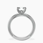2.65 ct. radiant Edith Solitaire Ring in 14kt white gold side right image one