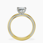 18kt Yellow Gold Edith Lab Diamond Studded Petite Solitaire Lab Diamond Ring side right image one