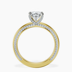 2.99 ct. oval Edith Solitaire Ring in 10kt yellow gold side right image one