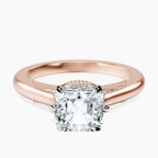 18kt Rose Gold Esther Tacori Style Solitaire Lab Diamond Ring front image