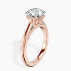 18kt Rose Gold Esther Tacori Style Solitaire Lab Diamond Ring standing product image one