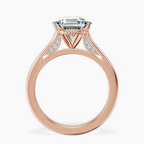 18kt Rose Gold Esther Tacori Style Solitaire Lab Diamond Ring side right image one