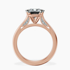 2.80 ct. princess Esther Solitaire Ring in 14kt rose gold side right image one