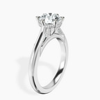 10kt White Gold Esther Tacori Style Solitaire Lab Diamond Ring standing product image one