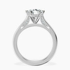 10kt White Gold Esther Tacori Style Solitaire Lab Diamond Ring side right image one