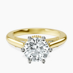 18kt Yellow Gold Esther Tacori Style Solitaire Lab Diamond Ring front image
