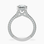 14kt White Gold Eternia Criss Cross Side Halo Lab Diamond Ring side right image one