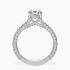 14kt White Gold Eternia Criss Cross Side Halo Lab Diamond Ring side right image one