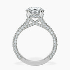 14kt White Gold Eternia Criss Cross Side Halo Lab Diamond Ring side right image one