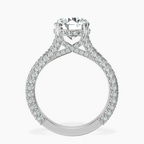 2.82 ct. round Eternia lab diamond ring in platinum side right image one