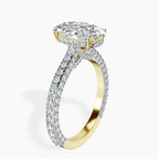 2.99 ct. oval Eternia lab diamond ring in 18kt yellow gold standing product image one
