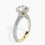 2.82 ct. round Eternia lab diamond ring in 14kt yellow gold standing product image one