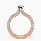 14kt Rose Gold Regalia Milgrain Lab Diamond Ring side right image one