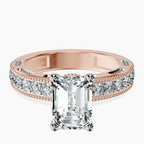 9ct Rose Gold Regalia Milgrain Lab Diamond Ring front image