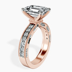 14kt Rose Gold Regalia Milgrain Lab Diamond Ring standing product image one