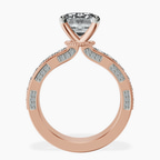 14kt Rose Gold Regalia Milgrain Lab Diamond Ring side right image one