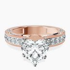 9ct Rose Gold Regalia Milgrain Lab Diamond Ring front image