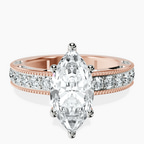 9ct Rose Gold Regalia Milgrain Lab Diamond Ring front image