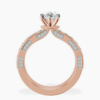 9ct Rose Gold Regalia Milgrain Lab Diamond Ring side right image one