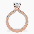 14kt Rose Gold Regalia Milgrain Lab Diamond Ring side right image one