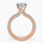 14kt Rose Gold Regalia Milgrain Lab Diamond Ring side right image one