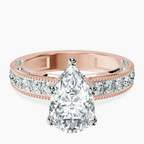 9ct Rose Gold Regalia Milgrain Lab Diamond Ring front image