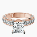 9ct Rose Gold Regalia Milgrain Lab Diamond Ring front image