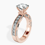 9ct Rose Gold Regalia Milgrain Lab Diamond Ring standing product image one