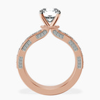 9ct Rose Gold Regalia Milgrain Lab Diamond Ring side right image one