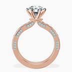 18ct Rose Gold Regalia Milgrain Lab Diamond Ring side right image one