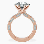14kt Rose Gold Regalia Milgrain Lab Diamond Ring side right image one