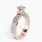 14kt Rose Gold Regalia Milgrain Lab Diamond Ring standing product image one