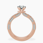 14kt Rose Gold Regalia Milgrain Lab Diamond Ring side right image one