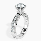 18ct White Gold Regalia Milgrain Lab Diamond Ring standing product image one