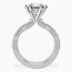 18kt White Gold Regalia Milgrain Lab Diamond Ring side right image one