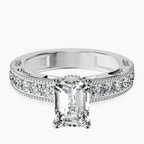 14kt White Gold Regalia Milgrain Lab Diamond Ring front image