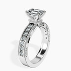 14kt White Gold Regalia Milgrain Lab Diamond Ring standing product image one